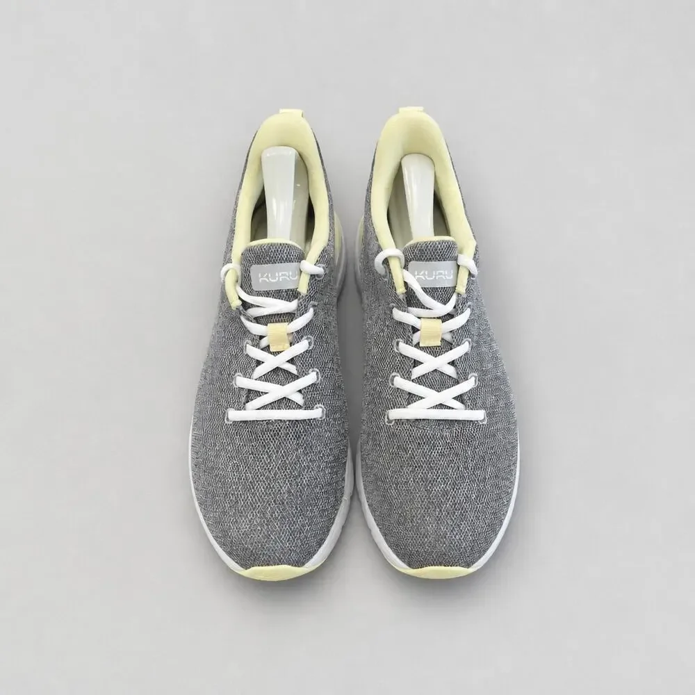KURU FLEX Via Women’s 9.5 Wide Dove Gray Pale Lime Orthopedic Walking Shoes